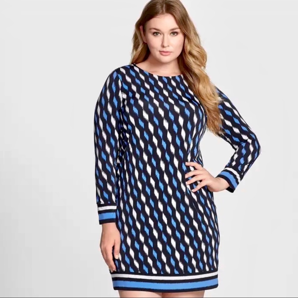 MICHAEL MICHAEL KORS Loom Contrast Border Dress